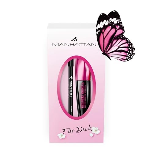 Manhattan Manhattan Wonder'Bond Bonding Serum Mascara Fb 001 Black, 11 ml, incluye eyeliner Khol Kajal 1010N Black, 1,3 g