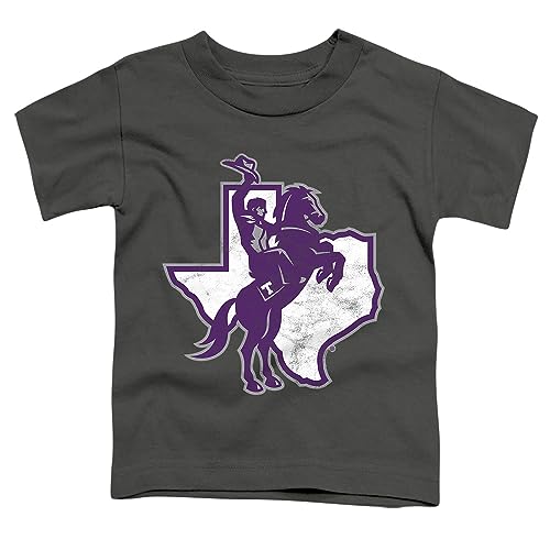 Tarleton State University Official Distressed Primary Unisex Toddler T Shirt,Charcoal, 4