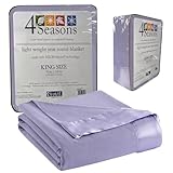 Shavel thermee Micro Flannel King-Size All Seasons Lightweight Sheet Blanket, Machine Wash & Dry, No Pilling, 90Lx108W, Lilac