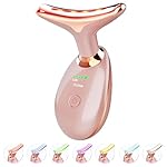 Light Based Face-Neck-Massager - 7 Color Portable Facial Massager for Skin Care, Rose Gold
