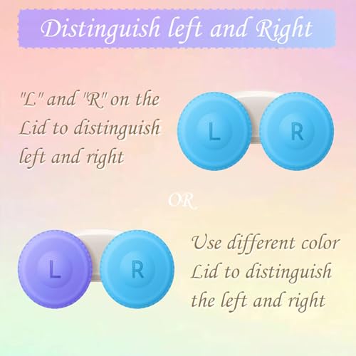 8 Packs Contact Lens Cases, Contact Lenses Holder Box with Left/Right Caps for Home Travel Outdoor - Image 6