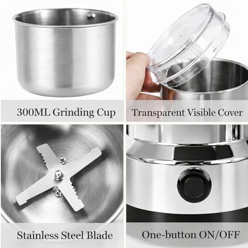 Image of Stainless Steel Multifunctional Grinder Smash Machine Coffee Beans Electric Grinder and Coffee Maker Household Electric Mixer Grinder