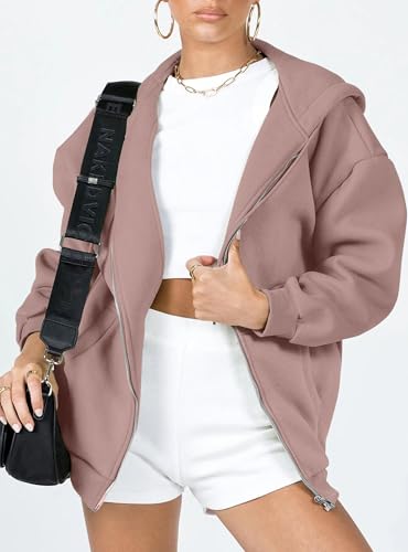 Image of PRETTYGARDEN Women's Fall Zip Up Hoodies Sweatshirts