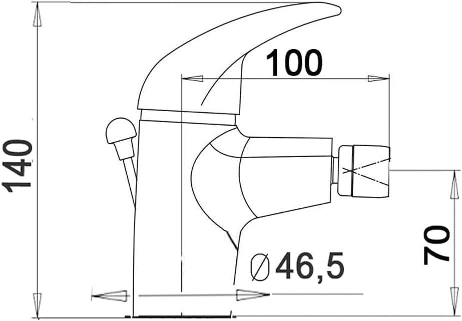 Image secondaire de Robinet Mitigeur Kippen 5082X en Laiton Chromé pour Bidet