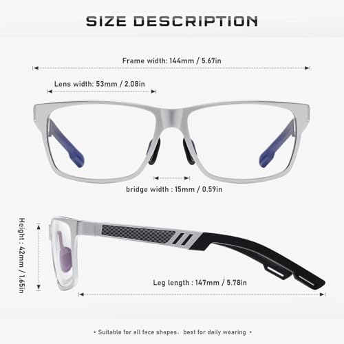 Image of Blue Light Blocking Glasses Metal Frame for Men /Woman Gaming Computer Screen Glasses