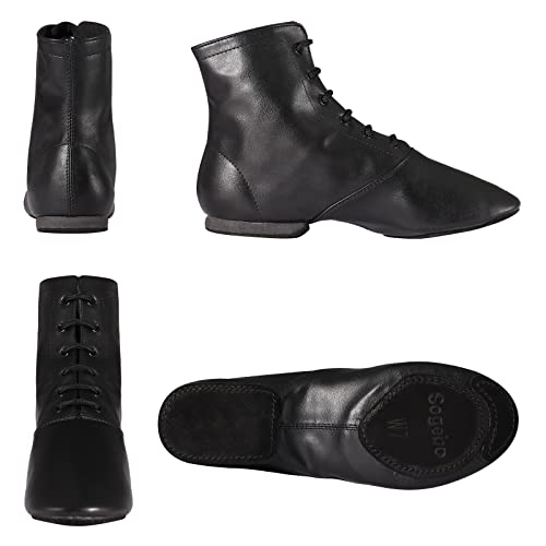 Jazz Dance Boots Split Sole for Women and Men's Leather Dancing Shoes3