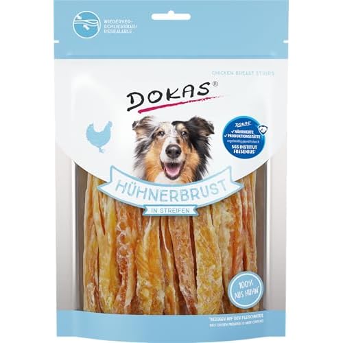 DOKAS Getreidefreier Premium Snack in Streifen für Hunde – Ideal für zwischendurch