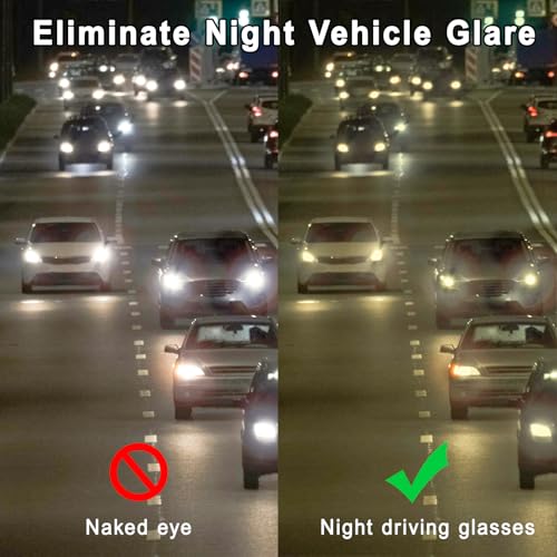 Large Night Vision Glasses for Driving Women Men - Anti Glare Night Driving Glasses3
