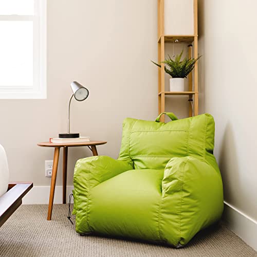 Big Joe Dorm Bean Bag Chair With Drink Holder And Pocket, Spicy Lime Smartmax, 3Ft #TOP1