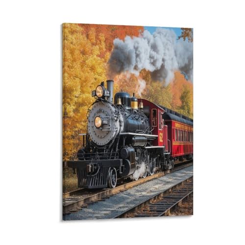 Impression sur toile train à vapeur affiche murale premium 40x60cm pour salon