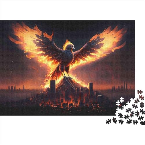 Puzzle Fénix Ardiente de 1000 piezas, el regalo familiar ideal de 52x38cm