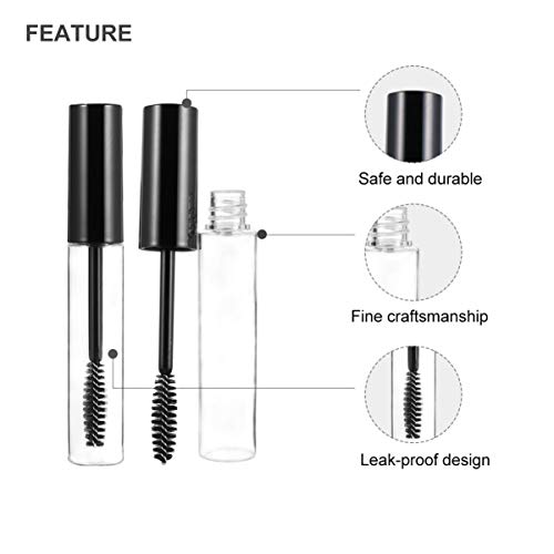 Lurrose Tubos de Rímel 8 Unidades Vazios Tubo de Cílios Recarregável E Recipiente de Rímel Diy Varin