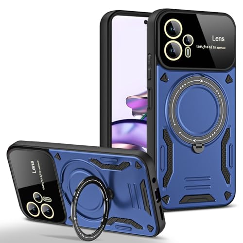 Coque Oppo A79 5G bleu foncé rigide silicone avec anneau