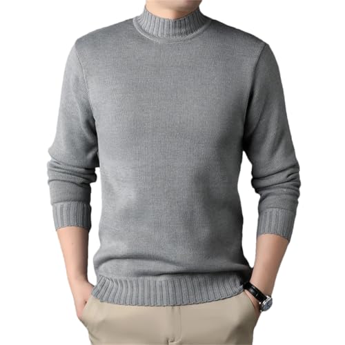 Men's Autumn/Winter Half High Collar Plush Thickened Sweater Bottom Warm Sweater