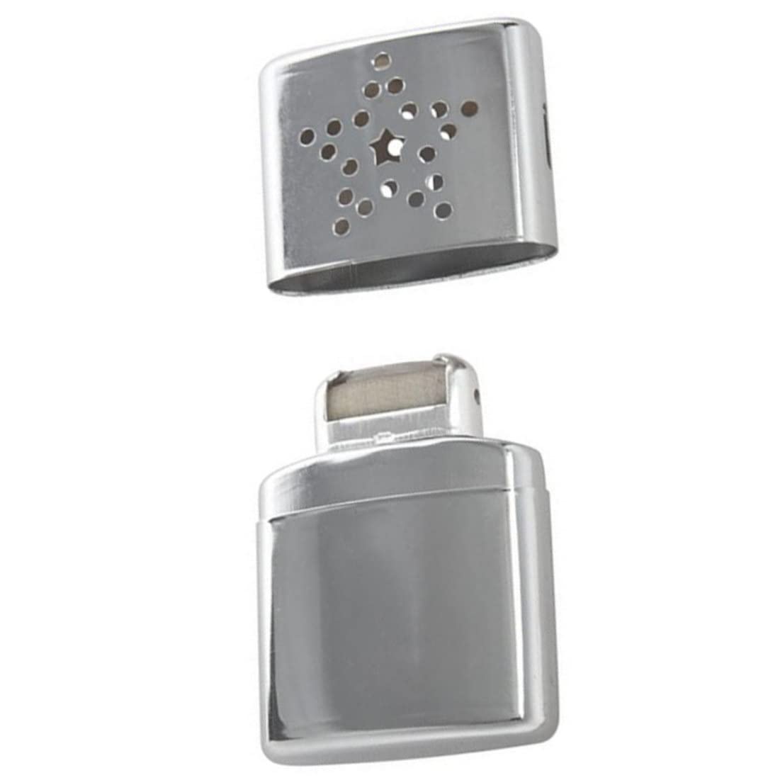 Tête De Brûleur De Remplacement Pour Chauffe-mains Veesper - Alliage Zinc, Portable, Argenté, 3,4x1,2x1,8 Cm