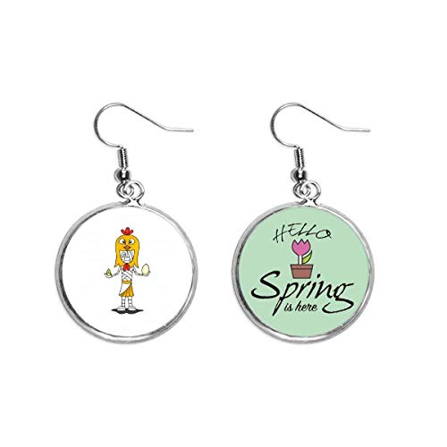 Pendientes de pollo de Egipto momia Horus joyas colgantes de primavera
