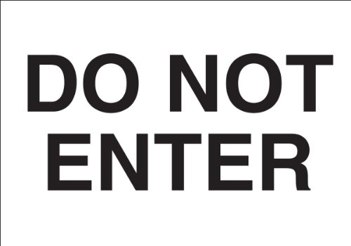 Panneau do not enter Brady 84223 en polyester autocollant 25x35 cm