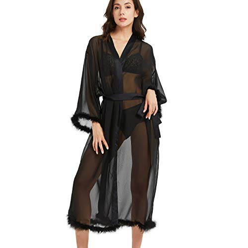 New Dance eignoir de Bain Kimono en Femme Chemise de Nuit Lâche avec Ruban Poncho Plage Piscine Vêtement de Sauna Hydrothérapie Combinaison de Pyjamas