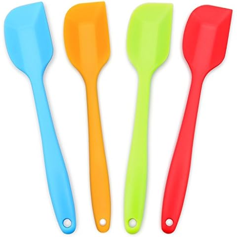 Silicone Spatula 4-Piece Set,Heat-Resistant Spatulas,Non-Stick Rubber Spatulas with Stainless Steel Core Cover