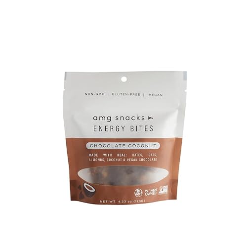 AMG Snacks Chocolate Coconut Energy Bites, 4.3 Ounces, Pack of