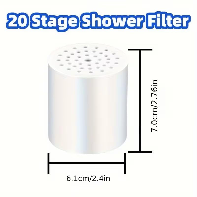 Image of Gurin Shower Filter Cartridge for Bathroom, Multistage Hard Water Softener for Shower /Tap