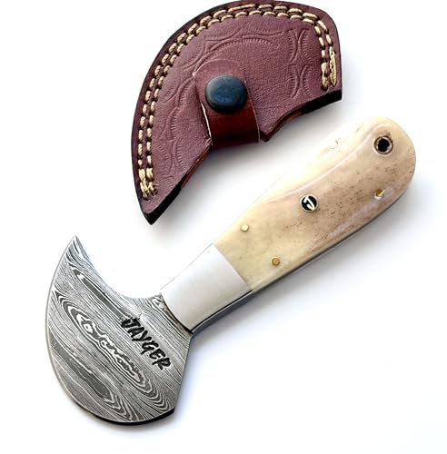 Jayger Damascus Steel Leather Knife