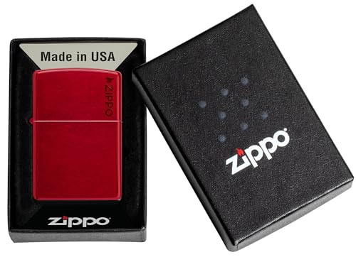 Image of Zippo Classic Candy Apple Zippo Logo Windproof Pocket Lighter, Without Fuel and Gas