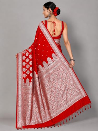 Image of Women's Glory Banarasi Satin Silk With Embroidered Design.