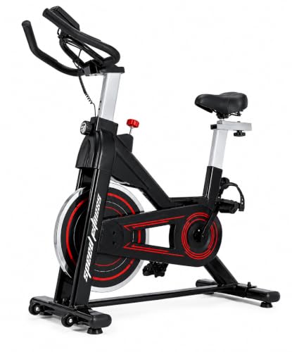 Image of SF-550 Spin Bike for Home Gym | Indoor Exercise Cycle with Belt Drive, Manual Resistance, LCD Monitor, Adjustable Seat & Handlebar | Stationary Fitness Bike | Max User Weight 120 kg