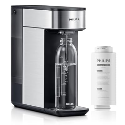 PHILIPS Reverse Osmosis Water Filter Countertop, Compact 5 Stage RO Water Filtration System Purifier Dispenser with Aquaporin Technology, NSF/ANSI 372 Certified, Reduce TDS