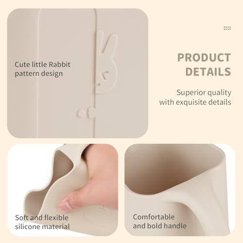 Image of Baby Bath Rinse Cup 100% Food Grade Silicone Wash Rinser Cup For Kids (Shifting Sand)