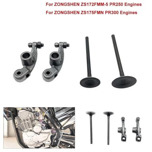 Balancines de escape y admisión compatibles con Zongshen PR300 ZS172FMM-5 2