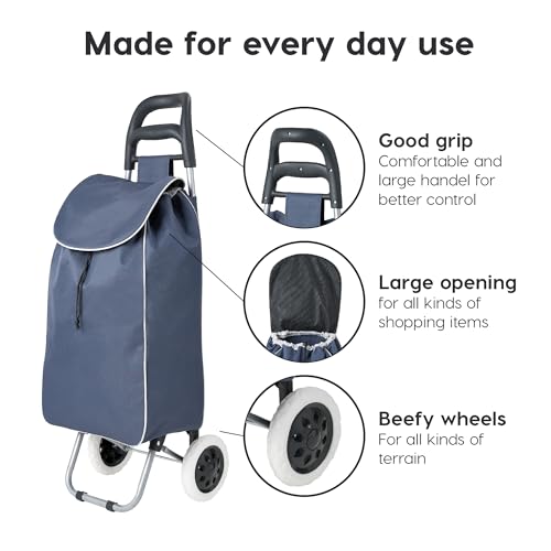 wuuhoo® Einkaufstrolley - Klappbar und leicht - wasserabweisend - Treppensteig-Rollen, bis 60L – Bild 8