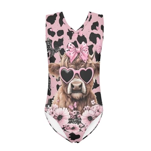 Image of Girls Bathing Suit Size 3-14 Swimsuits for Girls One-Piece Swimwear Summer V-Neck Sleeveless
