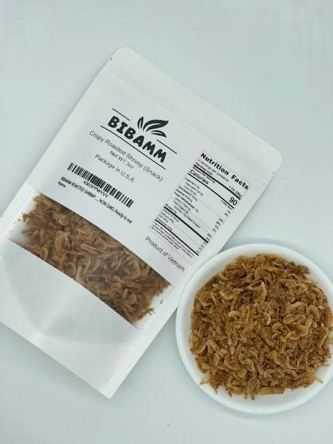 Miniatura 4 de BIBAMM Camarón tostado de 3 onzas, 100% natural, camarones secos, aperitivo de mariscos secos, bolsa resellable, sin OMG, listo para comer