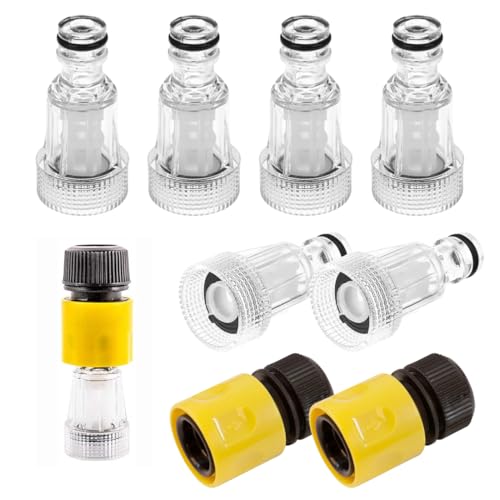 6 Pezzi Filtro per l'acqua per Idropulitrice, Raccordo Connettori per