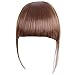 Produktbild Dorical Echthaar Clip-in-Pony, Haar-Verlängerung glattes Pony-Haarteil für Damen/Günstig Haarverlängerung 25g Dunkelbraun