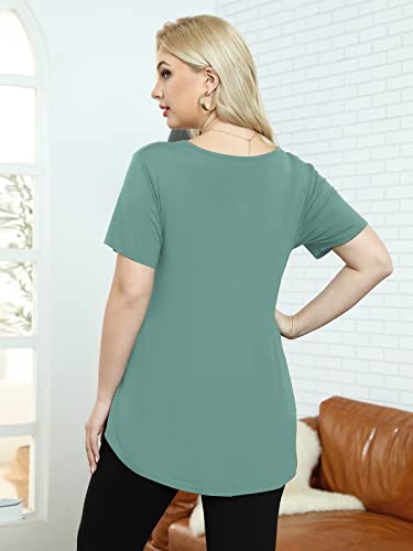 Image of BELAROI Women Plus Size Tops V-Neck Tunics Shirts