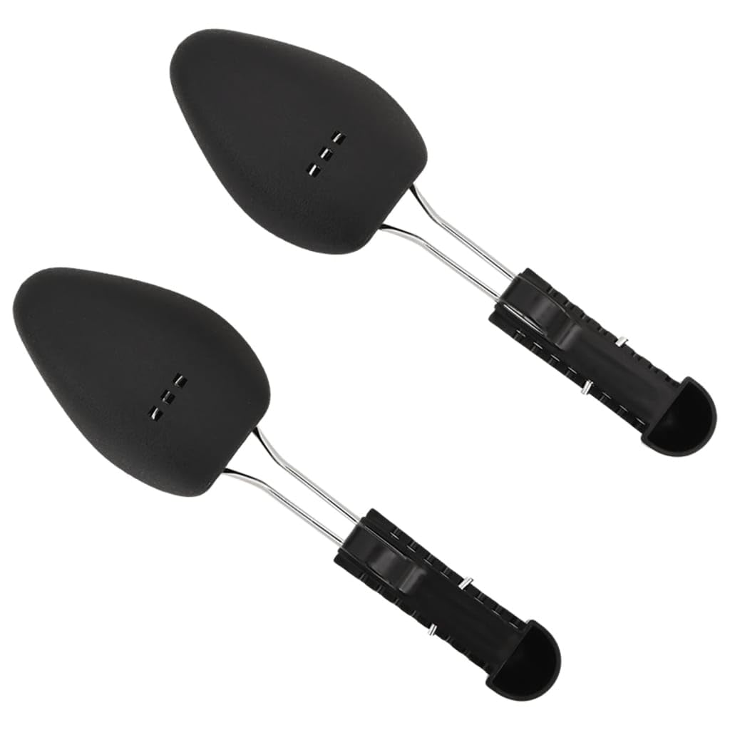 5 pares de hormas de zapatos negras EU 38-44 de plástico y hierro, moldeador de zapatos ajustable para hombre, tensor de botas y cuidado del calzado contra arrugas, soporte para moldear piel y zapatos