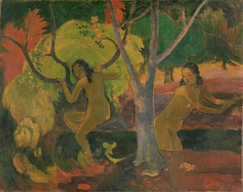 Peinture Baigneurs à Tahiti de Paul Gauguin, impression sur toile haut de gamme 60x90cm