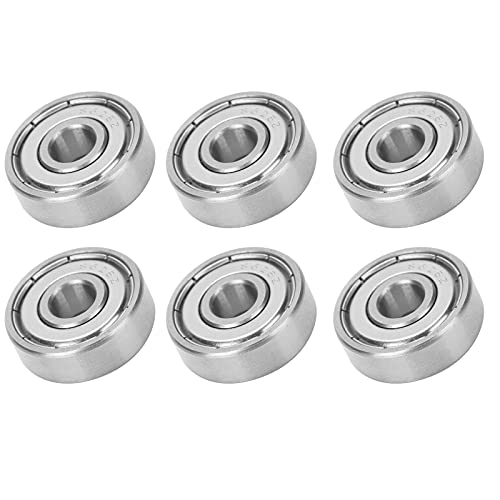 Haofy Rodamientos de Bolas de Acero Inoxidable Duraderos S626Z de 6x19x6 Mm para Patines, 10 Rodamientos de Bolas con Doble Blindaje, para Patines y Equipos de Rodillos, de Acero Inoxidable