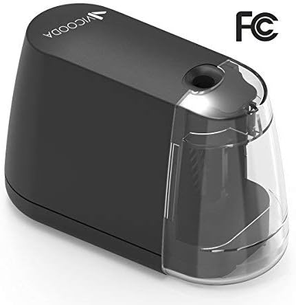 Electric Pencil Sharpener - VICOODA Pencil Sharpener Electric Heavy Duty, Auto Stop, Battery Operated and AC Powered Sharpener for Home,School,Classroom,Ideal for #2 and Colored Pencils,Kids Friendly