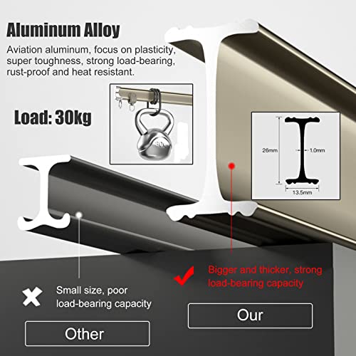 Tringle de séparation en aluminium double rangée haut de gamme
