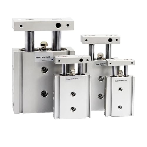 Cylindre pneumatique CXSM6 double effet double tige course 20mm - 2