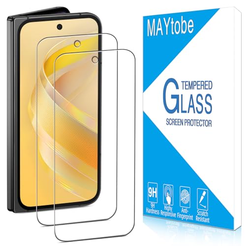 MAYtobe [2-Pack Screen Protector for Google Pixel 9 Pro Fold (Front Screen Only) Tempered Glass 9H Hardness Anti Scratch Easy to Install