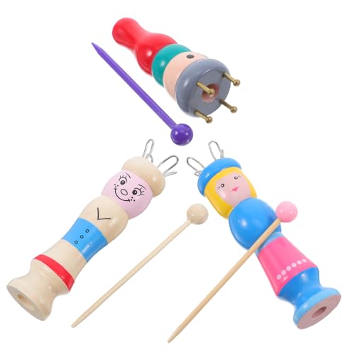 Generico 3 Pezzi Dispositivo per Intrecciare Corde per Strumento per Lavorare A Maglia in Legno Strumento per Lavorare A Maglia Kit per Lavori A Maglia Fai da Te Rocchetto Colore Casuale