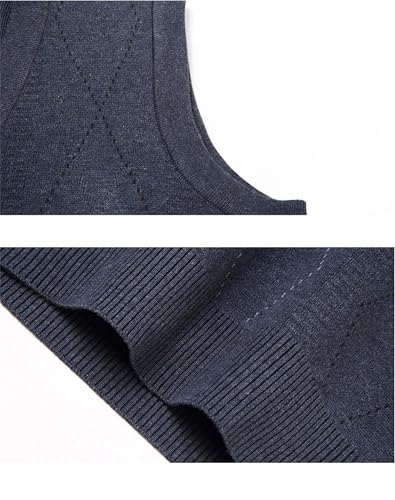 Mnjyihy Men Sleeveless Sweater Vest Daily Casual V-Neck Knitted Pullover Sweater Vest4