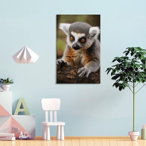 Impression d'art mural singe et lémurien pour maison chaleureuse - 4