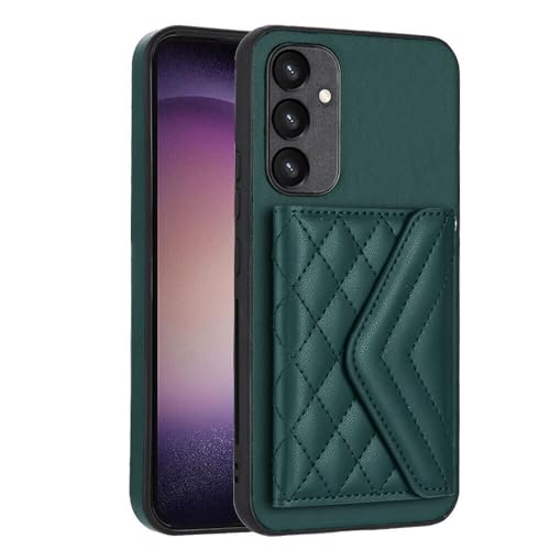 Étui iPhone 13 Mini vert en cuir pour voyager léger avec vos cartes de crédit