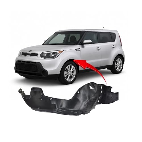 Image of FitParts Compatible with Kia Soul 2015-2016 Front Left Fender Liner | Driver Side, Hatchback, Plastic, Ready to Install, OEM 86811B2100, KI1248140